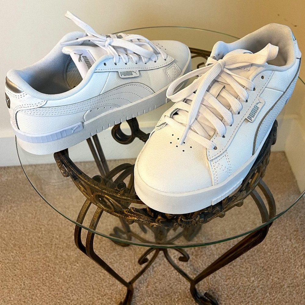 Puma Women's Jada Renew Sneakers - White/Silver - Size 7